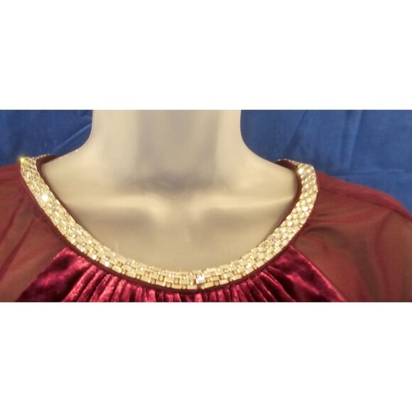 R&M Richards Plum Short Cocktail Mother of the Bride Cape Dress.  Sz 6 - Picture 10 of 13